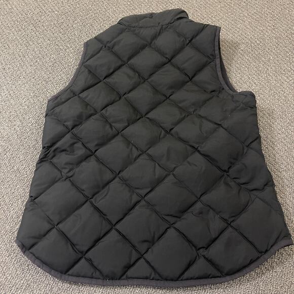 J. CREW Puffer Vest Womens Small S Black Quilted Down Filled Full Zip Pockets - Picture 4 of 9